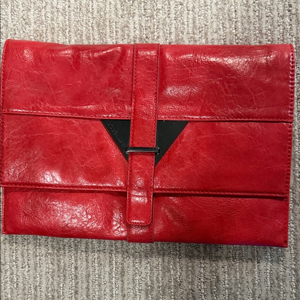 Red Leather Clutch